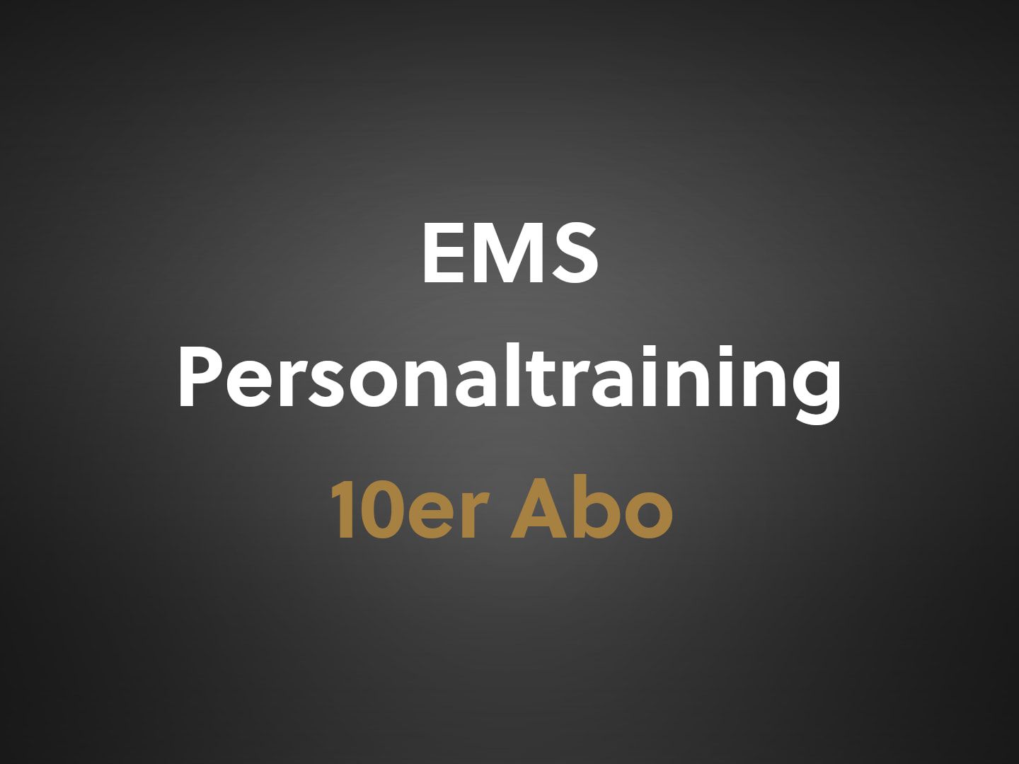 EMS Personaltraining 10er Abo